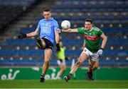 19 December 2020; Brian Fenton of Dublin in action against Matthew Ruane of Mayo during the GAA Football All-Ireland Senior Championship Final match between Dublin and Mayo at Croke Park in Dublin. Photo by Seb Daly/Sportsfile