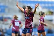 20 December 2020; Lucy McCartan of Westmeath after scoring her side's first goal during the TG4 All-Ireland Intermediate Ladies Football Championship Final match between Meath and Westmeath at Croke Park in Dublin. Photo by Piaras Ó Mídheach/Sportsfile
