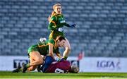 20 December 2020; Fiona Claffey of Westmeath is tackled by Emma Troy of Meath resulting in a penalty during the TG4 All-Ireland Intermediate Ladies Football Championship Final match between Meath and Westmeath at Croke Park in Dublin. Photo by Brendan Moran/Sportsfile
