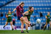 20 December 2020; Anna Jones of Westmeath in action against Máire O'Shaughnessy of Meath during the TG4 All-Ireland Intermediate Ladies Football Championship Final match between Meath and Westmeath at Croke Park in Dublin. Photo by Brendan Moran/Sportsfile