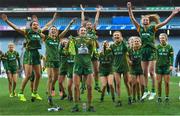 20 December 2020; Meath players celebrate with the cup following the TG4 All-Ireland Intermediate Ladies Football Championship Final match between Meath and Westmeath at Croke Park in Dublin. Photo by Eóin Noonan/Sportsfile