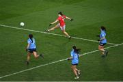 20 December 2020; Áine O'Sullivan of Cork shoots to score her side's first goal during the TG4 All-Ireland Senior Ladies Football Championship Final match between Cork and Dublin at Croke Park in Dublin. Photo by Sam Barnes/Sportsfile