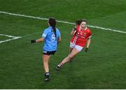 20 December 2020; Áine O'Sullivan of Cork celebrates after scoring her side's first goal during the TG4 All-Ireland Senior Ladies Football Championship Final match between Cork and Dublin at Croke Park in Dublin. Photo by Sam Barnes/Sportsfile