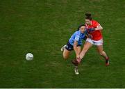 20 December 2020; Shauna Kelly of Cork in action against Sinéad Goldrick of Dublin during the TG4 All-Ireland Senior Ladies Football Championship Final match between Cork and Dublin at Croke Park in Dublin. Photo by Sam Barnes/Sportsfile