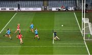 20 December 2020; Áine O'Sullivan of Cork shoots to score her side's first goal during the TG4 All-Ireland Senior Ladies Football Championship Final match between Cork and Dublin at Croke Park in Dublin. Photo by Eóin Noonan/Sportsfile