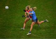 20 December 2020; Jennifer Dunne of Dublin in action against Máire O'Callaghan of Cork during the TG4 All-Ireland Senior Ladies Football Championship Final match between Cork and Dublin at Croke Park in Dublin. Photo by Sam Barnes/Sportsfile