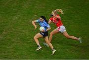 20 December 2020; Sinéad Goldrick of Dublin in action against Máire O'Callaghan of Cork during the TG4 All-Ireland Senior Ladies Football Championship Final match between Cork and Dublin at Croke Park in Dublin. Photo by Sam Barnes/Sportsfile