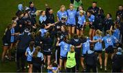 20 December 2020; Dublin manager Mick Bohan, centre, celebrates with his players following the TG4 All-Ireland Senior Ladies Football Championship Final match between Cork and Dublin at Croke Park in Dublin. Photo by Sam Barnes/Sportsfile