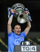 20 December 2020; Dublin captain Sinéad Aherne lifts the cup following the TG4 All-Ireland Senior Ladies Football Championship Final match between Cork and Dublin at Croke Park in Dublin. Photo by Eóin Noonan/Sportsfile