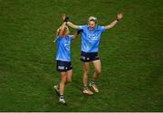 20 December 2020; Carla Rowe, left, and Nicole Owens of Dublin following the TG4 All-Ireland Senior Ladies Football Championship Final match between Cork and Dublin at Croke Park in Dublin. Photo by Sam Barnes/Sportsfile