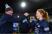 20 December 2020; Dublin manager Mick Bohan and Ciara Trant celebrate after the TG4 All-Ireland Senior Ladies Football Championship Final match between Cork and Dublin at Croke Park in Dublin. Photo by Piaras Ó Mídheach/Sportsfile