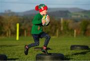 20 December 2020; Niall Collins, age 7, in action during Gorey RFC Minis Training at Gorey RFC in Gorey, Wexford. Photo by Seb Daly/Sportsfile
