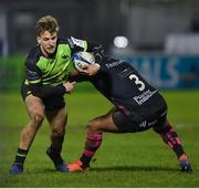 20 December 2020; John Porch of Connacht is tackled by Kyle Sinckler of Bristol Bears during the Heineken Champions Cup Pool B Round 2 match between Connacht and Bristol Bears at the Sportsground in Galway. Photo by Ramsey Cardy/Sportsfile