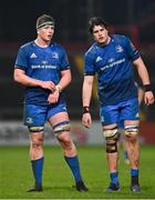 18 December 2020; Joe McCarthy, left, and Alex Soroka of Leinster during the A Interprovincial Friendly match between Munster A and Leinster A at Thomond Park in Limerick. Photo by Brendan Moran/Sportsfile
