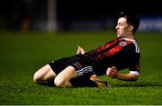 21 December 2020; Aaron Doran of Bohemians celebrates after scoring his side's first goal during the SSE Airtricity U17 National League Final match between Shamrock Rovers and Bohemians at the UCD Bowl in Dublin. Photo by Sam Barnes/Sportsfile