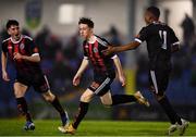 21 December 2020; Aaron Doran of Bohemians, centre, celebrates with team-mates after scoring his side's first goal during the SSE Airtricity U17 National League Final match between Shamrock Rovers and Bohemians at the UCD Bowl in Dublin. Photo by Sam Barnes/Sportsfile