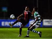 21 December 2020; Chris Lotefa of Bohemians in action against Eric Abudiore of Shamrock Rovers during the SSE Airtricity U17 National League Final match between Shamrock Rovers and Bohemians at the UCD Bowl in Dublin. Photo by Sam Barnes/Sportsfile