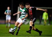 21 December 2020; Conan Noonan of Shamrock Rovers in action against Daragh O'Reilly of Bohemians during the SSE Airtricity U17 National League Final match between Shamrock Rovers and Bohemians at the UCD Bowl in Dublin. Photo by Sam Barnes/Sportsfile