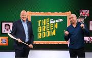 22 December 2020; Ivan Yates is back on our TV screens tomorrow night with a Christmas special of his brand new entertainment show ‘The Green Room’ that airs at 10pm on Virgin Media One. The brand new show will highlight all the news, issues and fun from the world of sport. Each week, Ivan will be joined by Paddy Power, impressionist and TV broadcaster Conor Moore, Virgin Media Sport broadcaster Niamh Kinsella and special guests, with comedy and competitions. Pictured are Ivan Yates, left, and Paddy Power. Photo by Stephen McCarthy/Sportsfile