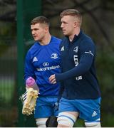 22 December 2020; Dan Leavy, right, and Scott Penny during Leinster Rugby squad training at UCD in Dublin. Photo by Ramsey Cardy/Sportsfile