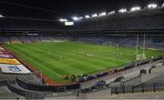 19 December 2020; A general view of the action in an empty stadium during the GAA Football All-Ireland Senior Championship Final match between Dublin and Mayo at Croke Park in Dublin. Normally a full stadium crowdof 82,300 approx would be in attendance for the All-Ireland Finals but it is being played behind closed doors due to restrictions imposed by the Irish Government to contain the spread of the Coronavirus. Photo by Brendan Moran/Sportsfile