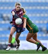 20 December 2020; Fiona Claffey of Westmeath in action against Katie Newe of Meath during the TG4 All-Ireland Intermediate Ladies Football Championship Final match between Meath and Westmeath at Croke Park in Dublin. Photo by Piaras Ó Mídheach/Sportsfile