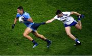 8 February 2020; Niall Scully of Dublin has his shorts pulled by Aaron Mulligan of Monaghan during the Allianz Football League Division 1 Round 3 match between Dublin and Monaghan at Croke Park in Dublin. Photo by Stephen McCarthy/Sportsfile