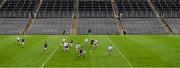 31 October 2020; General view of  the action during the Ulster GAA Football Senior Championship Preliminary Round match between Monaghan and Cavan at St Tiernach’s Park in Clones, Monaghan. Due to ongoing restrictions imposed by the Irish Government to contain the spread of the Coronavirus (Covid-19) pandemic, elite sport is still permitted to take place behind closed doors. Photo by Stephen McCarthy/Sportsfile