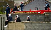 18 October 2020; Supporters watch the match from a fire truck stationed in Rathkeale fire station during the Allianz Football League Division 4 Round 6 match between Limerick and Wexford at Mick Neville Park in Rathkeale, Limerick. Due to ongoing restrictions imposed by the Irish Government to contain the spread of the Coronavirus (Covid-19) pandemic, elite sport is still permitted to take place behind closed doors. Photo by Eóin Noonan/Sportsfile