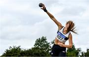 12 September 2020; Lara O'Byrne of Donore Harriers, Dublin, competing in the Shot Put event of the Senior Women's Heptathlon during day one of the Irish Life Health Combined Event Championships at Morton Stadium in Santry, Dublin. Photo by Sam Barnes/Sportsfile