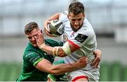 23 August 2020; Stuart McCloskey of Ulster is tackled by Peter Sullivan of Connacht during the Guinness PRO14 Round 14 match between Connacht and Ulster at the Aviva Stadium in Dublin. Due to ongoing restrictions imposed by the Irish Government to contain the spread of the Coronavirus (Covid-19) pandemic, elite sport is still permitted to take place behind closed doors. Photo by Ramsey Cardy/Sportsfile