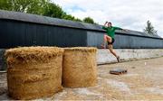 27 May 2020; Irish Long Jump athlete Shane Howard of Bandon AC, Cork, during a training session at the family farm in Rathcormac, Cork, while adhering to the guidelines of social distancing set down by the Health Service Executive. Following directives from the Irish Government and the Department of Health the majority of the country's sporting associations have suspended all organised sporting activity in an effort to contain the spread of the Coronavirus (COVID-19). As a result of these restrictions, Shane is unable to travel to his usual training facility at CIT. Photo by Sam Barnes/Sportsfile