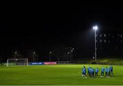 22 December 2020; St Patrick’s Athletic players walk the pitch prior to their SSE Airtricity U19 National League Final match against Bohemians at the UCD Bowl in Dublin. Photo by Seb Daly/Sportsfile