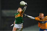 22 December 2020; Darragh O'Sullivan of Kerry in action against Dara Rouine of Clare during the Electric Ireland Munster GAA Football Minor Championship Final match between Kerry and Clare at LIT Gaelic Grounds in Limerick. Photo by Eóin Noonan/Sportsfile