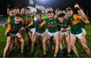 22 December 2020; Kerry players celebrate following the Electric Ireland Munster GAA Football Minor Championship Final match between Kerry and Clare at LIT Gaelic Grounds in Limerick. Photo by Eóin Noonan/Sportsfile
