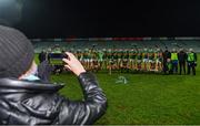 22 December 2020; A Kerry supporter takes a photograph on their smartphone of the Kerry team following the Electric Ireland Munster GAA Football Minor Championship Final match between Kerry and Clare at LIT Gaelic Grounds in Limerick. Photo by Eóin Noonan/Sportsfile