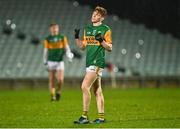 22 December 2020; Cian McMahon of Kerry reacts following his side's victory in the Electric Ireland Munster GAA Football Minor Championship Final match between Kerry and Clare at LIT Gaelic Grounds in Limerick. Photo by Eóin Noonan/Sportsfile