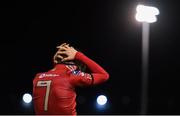 22 December 2020; Thomas Considine of Bohemians reacts after his side's defeat in the SSE Airtricity U19 National League Final match between Bohemians and St Patrick’s Athletic at the UCD Bowl in Dublin. Photo by Seb Daly/Sportsfile