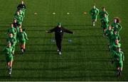 23 December 2020; Shamrock Rovers players warm up ahead of the Women’s Under-17 National League Final match between Shamrock Rovers and Cork City at Athlone Town Stadium in Athlone, Westmeath. Photo by Sam Barnes/Sportsfile