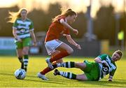 23 December 2020; Eva Managan of Cork City is tackled by Jamie Thompson of Shamrock Rovers during the Women’s Under-17 National League Final match between Shamrock Rovers and Cork City at Athlone Town Stadium in Athlone, Westmeath. Photo by Sam Barnes/Sportsfile