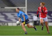 20 December 2020; Orlagh Nolan of Dublin in action against Niamh Cotter of Cork during the TG4 All-Ireland Senior Ladies Football Championship Final match between Cork and Dublin at Croke Park in Dublin. Photo by Brendan Moran/Sportsfile