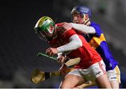 23 December 2020; Brian Roche of Cork in action against Eanna McBride of Tipperary during the Bord Gáis Energy Munster GAA Hurling U20 Championship Final match between Cork and Tipperary at Páirc Uí Chaoimh in Cork. Photo by Matt Browne/Sportsfile