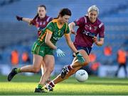 20 December 2020; Emma Troy of Meath in action against Lorraine Duncan of Westmeath during the TG4 All-Ireland Intermediate Ladies Football Championship Final match between Meath and Westmeath at Croke Park in Dublin. Photo by Brendan Moran/Sportsfile