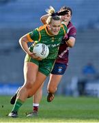 20 December 2020; Vikki Wall of Meath in action against Tracey Dillon of Westmeath during the TG4 All-Ireland Intermediate Ladies Football Championship Final match between Meath and Westmeath at Croke Park in Dublin. Photo by Brendan Moran/Sportsfile