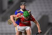 23 December 2020; Kian O’Kelly of Tipperary and Aaron Walsh Barry of Cork tussle during the Bord Gáis Energy Munster GAA Hurling U20 Championship Final match between Cork and Tipperary at Páirc Uí Chaoimh in Cork. Photo by Piaras Ó Mídheach/Sportsfile