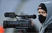 20 December 2020; Video journalist Jerome Quinn during the TG4 All-Ireland Intermediate Ladies Football Championship Final match between Meath and Westmeath at Croke Park in Dublin. Photo by Brendan Moran/Sportsfile
