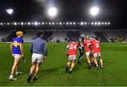 23 December 2020; Tipperary and Cork players after the full-time whistle at the Bord Gáis Energy Munster GAA Hurling U20 Championship Final match between Cork and Tipperary at Páirc Uí Chaoimh in Cork. Photo by Piaras Ó Mídheach/Sportsfile