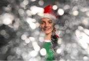 24 December 2020; Republic of Ireland's Leanne Kiernan poses in a Christmas hat during a portrait session at the Castleknock Hotel in Dublin. Photo by Stephen McCarthy/Sportsfile