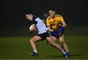 26 December 2020; Mark Heraghty of Sligo in action against Shane Walsh of Roscommon during the Electric Ireland Connacht GAA Football Minor Championship Final match between Roscommon and Sligo at Connacht Centre of Excellence in Bekan, Mayo. Photo by Ramsey Cardy/Sportsfile