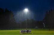 26 December 2020; The Sligo team during the National Anthem ahead of the Electric Ireland Connacht GAA Football Minor Championship Final match between Roscommon and Sligo at Connacht Centre of Excellence in Bekan, Mayo. Photo by Ramsey Cardy/Sportsfile